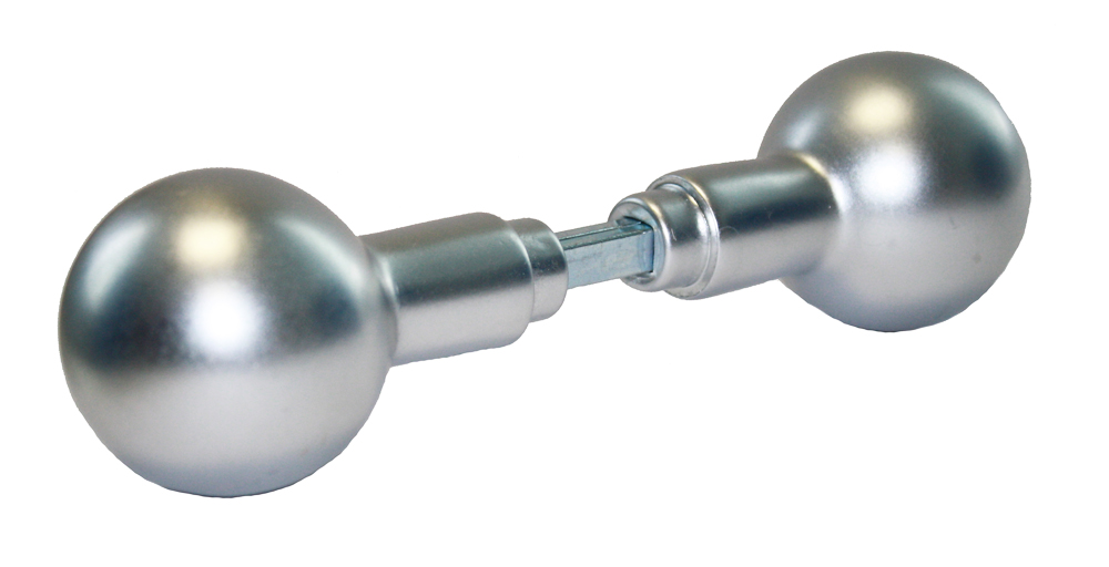 Kugelknopf-Drückerpaar / 8 mm F1-eloxiert Kugelknopf-Drückerpaar / 8 mm F1-eloxiert
