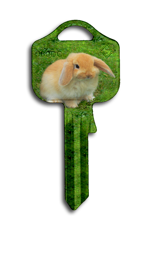 Universal-Schlüsselrohling "Kaninchen-Motiv"