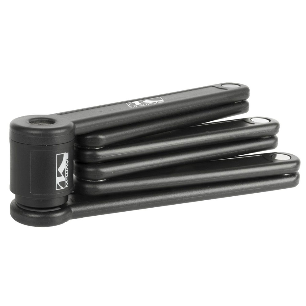 Faltschloss F850/6 mit Halterung - schwarz Abmessung: 850 mm lang / Faltmaß: 54 x 188 mm