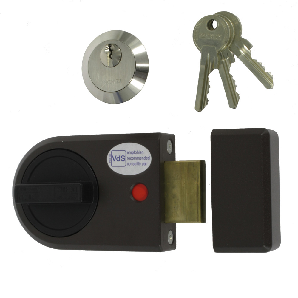 IKON-Kastenriegelschloss Nr. 5131 braun / mit Außenzylinder IKON-Kastenriegelschloss Nr. 5131 braun / mit Außenzylinder