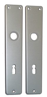 Langschildpaar / Abmessung: 216 x 44/40 mm BB-gelocht / 72 mm / F1-eloxiert / gepresst Langschildpaar / Abmessung: 216 x 44/40 mm BB-gelocht / 72 mm / F1-eloxiert / gepresst