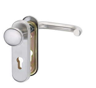 FH-Sicherheitskurzschildwechselgarnitur / ES1 Nr. 76402 Edelstahl / 72 mm / 11 mm / 9 mm