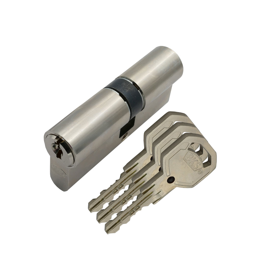 BKS-Doppelzylinder "belvius" mit Bohrmulden u. N+G Länge: 31/31 mm - gleichschließend