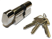 Profilknaufzylinder mit Anbohrschutz Nr. 5160, Länge: 30/30 mm, verschiedenschließend