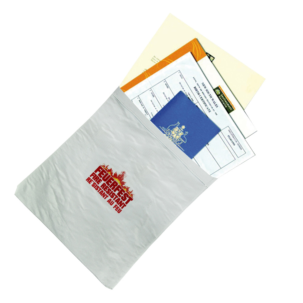 Feuerfeste Dokumententasche / Abm.: ca. 370x275x10mm