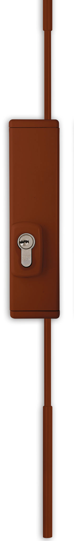 Stangenverriegelung / braun / DLS / Nr. RSL 100 kpl. mit Stangen (1 mtr. + 1,35mtr.)