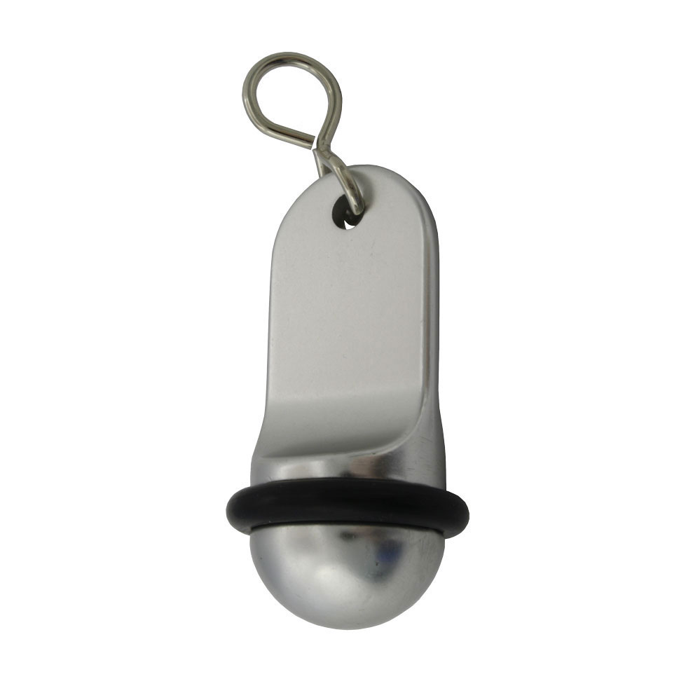Hotelschlüsselanhänger Nr. 61210 silber-elox. / mit schwarzem Gummischonring