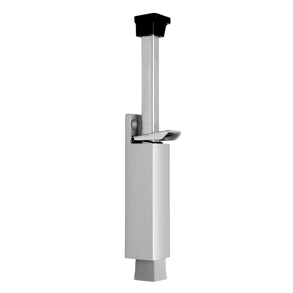 Türfeststeller 90 mm Hub ZDG silber lackiert