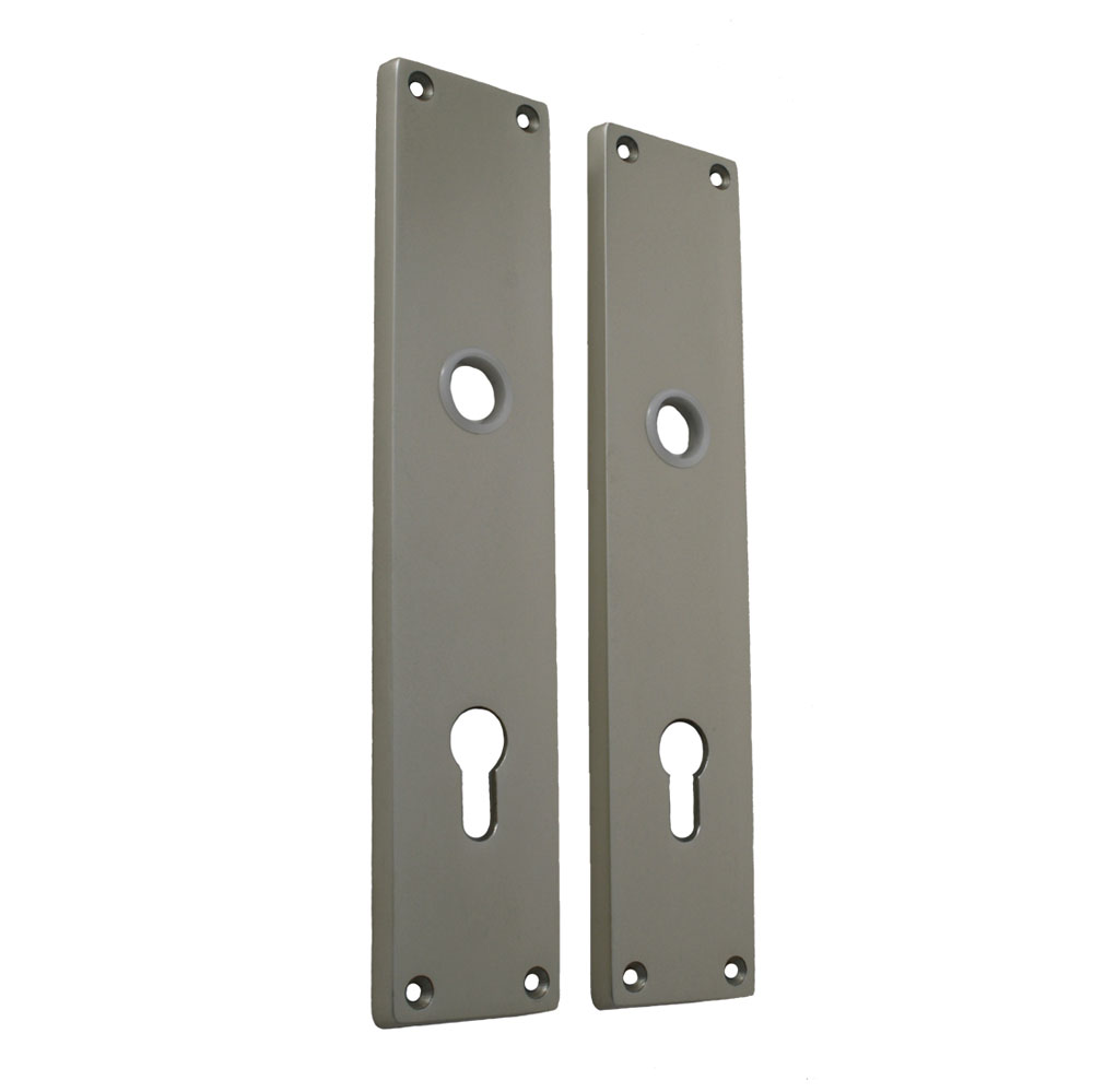 Gegossene HTR.-Langschilder 250 x 53 mm Nr. 250/53HL/ PZ-gelocht / 92 mm / F2-elox.