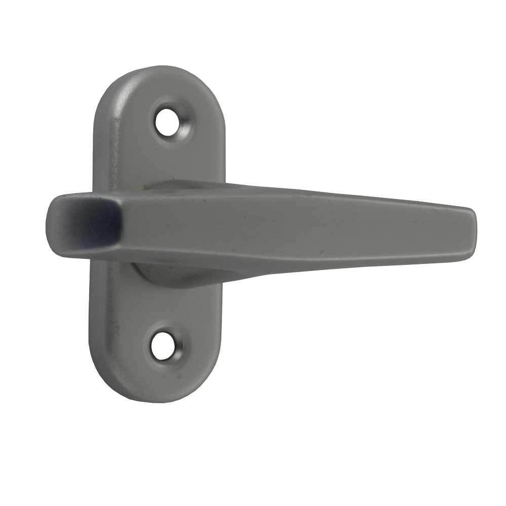 Fenstergriff ohne Stift / für 7 mm Vierkant F1-eloxiert (Kreuzolive) / auf ovaler Rosette