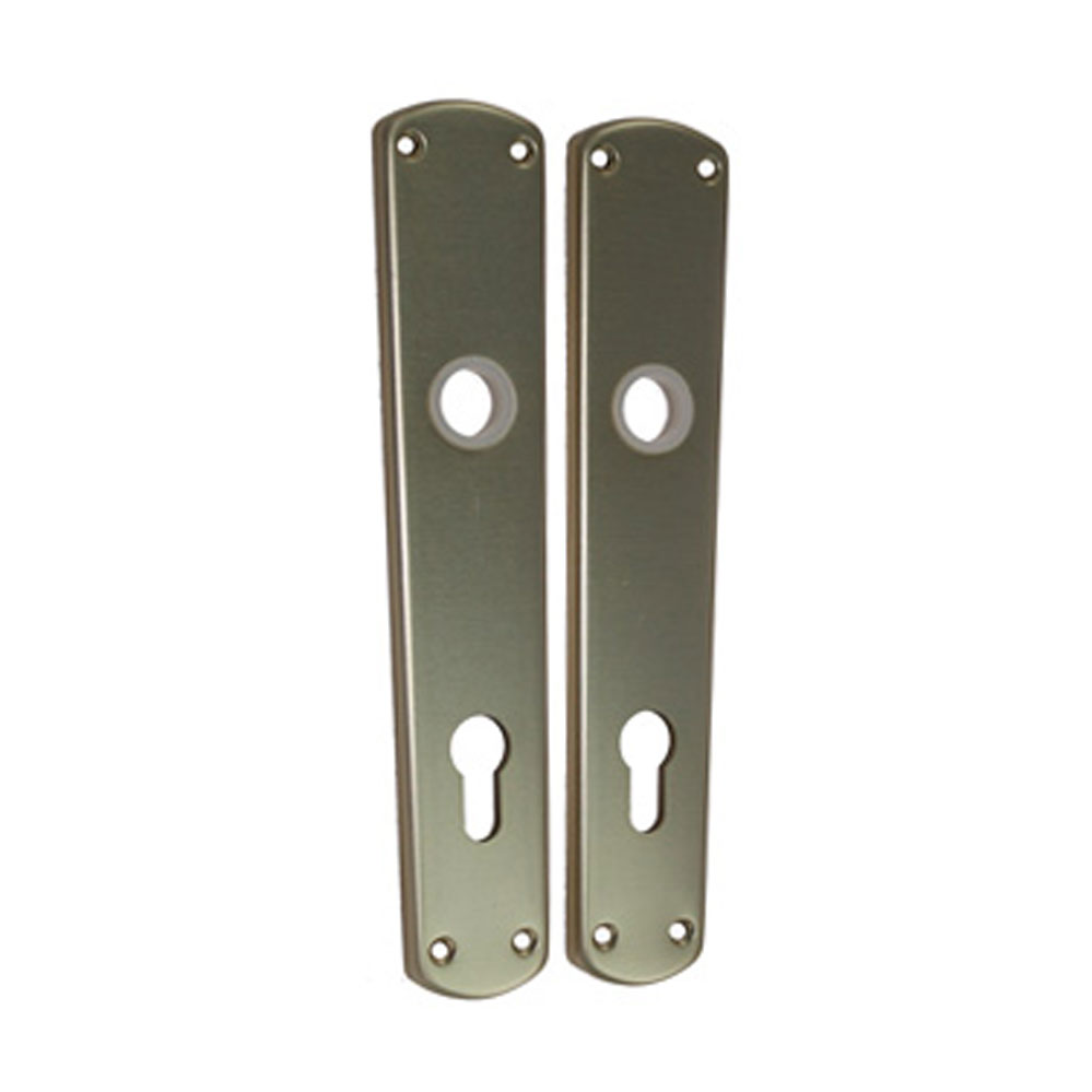Konische Haustür-Langschilder 240 x 48/40 mm PZ-gelocht / 92 mm / F2-eloxiert / gepresst