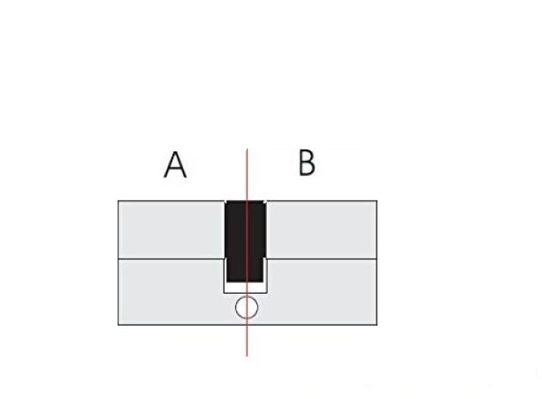 ISEO Bohrmuldenzylinder R6 (8809) Länge: 28/33 mm - gleichschließend