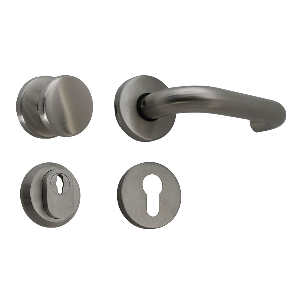 Schutz-Rosettenwechselgrt. mit KZS Zyl.-vorstand 10-15 mm / ES1 / EDELSTAHL
