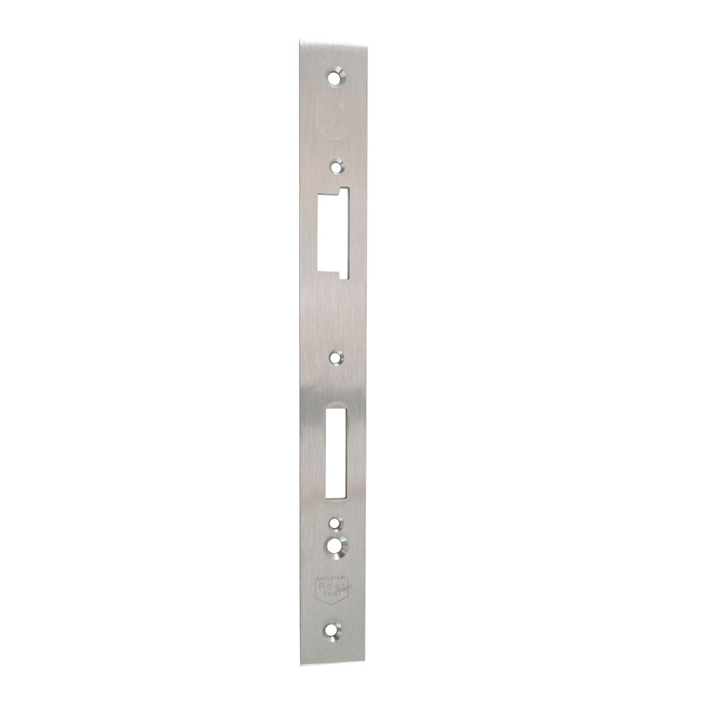 Edelstahl-Stulp 280x22 mm / falz / käntig / DRS / passend zum PZ-Vario-Haustürschloss (92 mm)