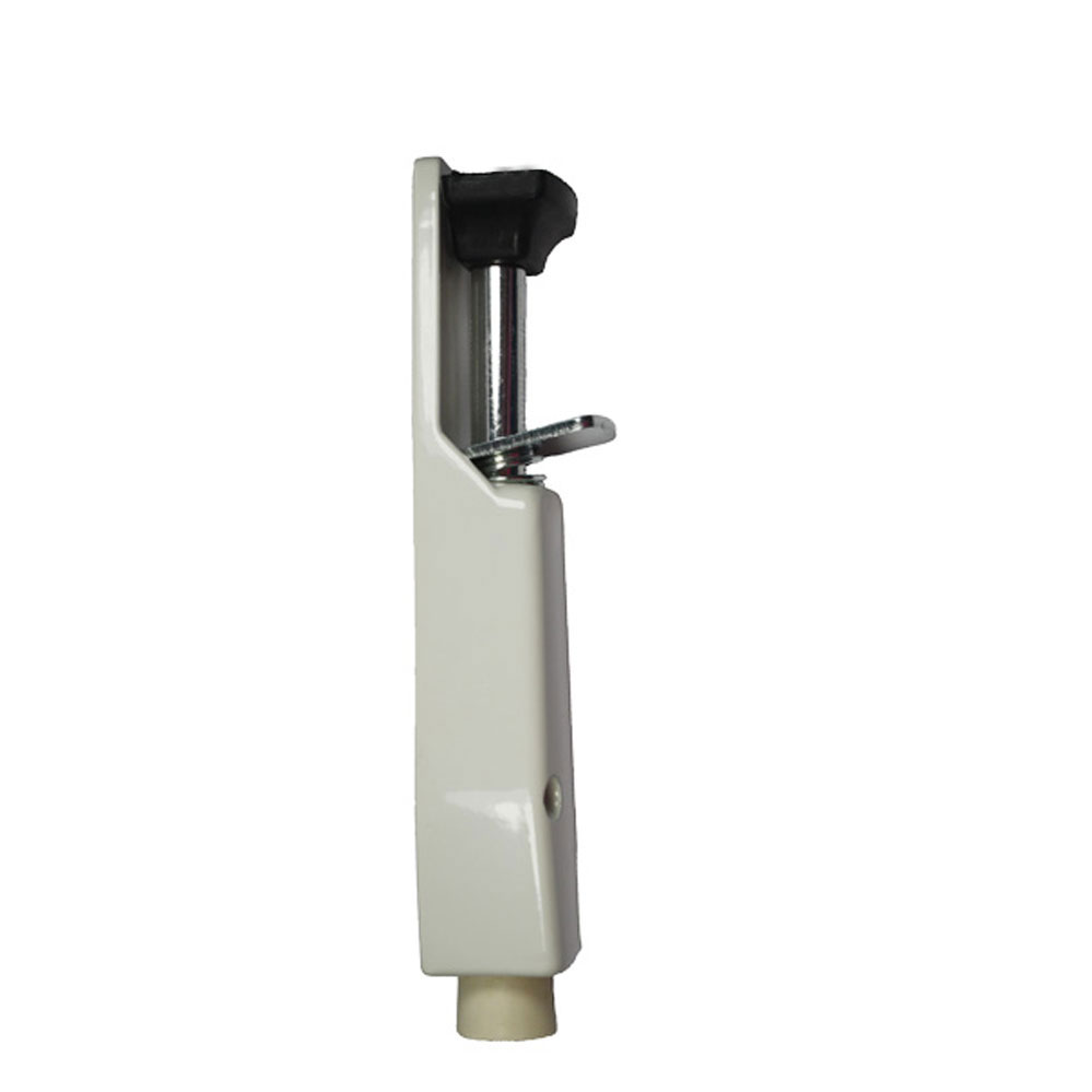 Türfeststeller, Hub 30mm / Tretbolzen verz. weiß, Abm.: 190 x 40 mm