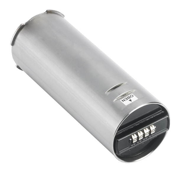 Schlüsselsafe mit 4-stelligem Zahlencode / Safe- rohr aus Edelstahl / Codeschloss aus Druckguss