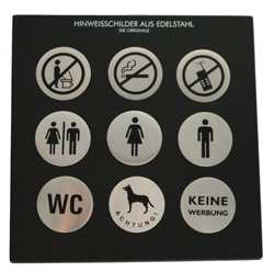 Display "Signs of the time" mit 9 Schildern schwarz