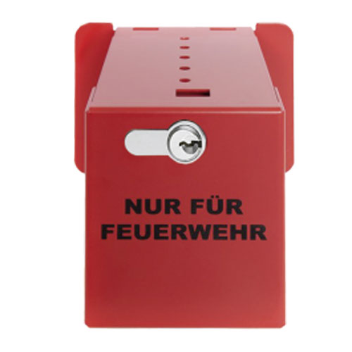 FW-Leiterhalter/-sicherung aus Stahlblech / rot RAL 3000 / PHZ-vorgerichtet (30/10 mm)