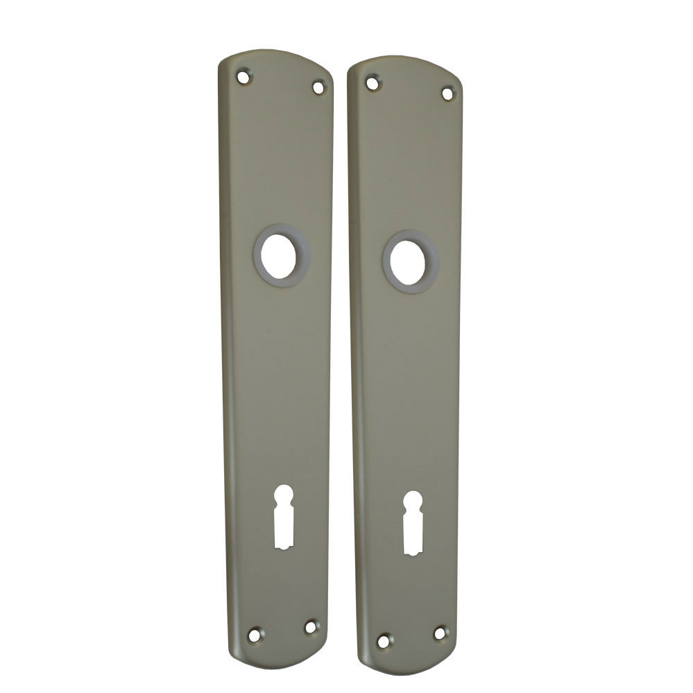 Konische Haustür-Langschilder 240 x 48/40 mm BB-gelocht / 92 mm / F2-eloxiert / gepresst
