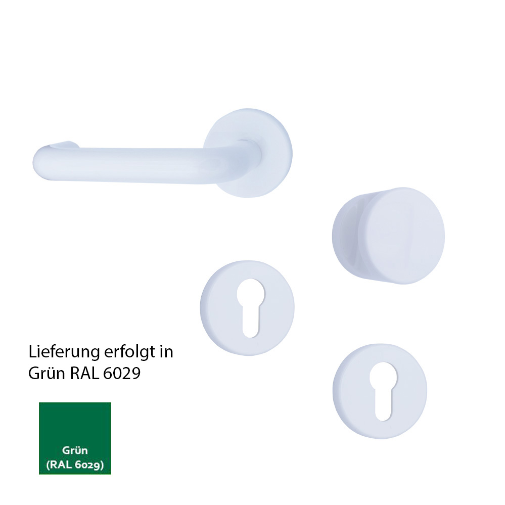 Nylon-Rosetten-Wechselgarnitur / Farbe: grün mit U-Formdrücker 8 mm / PZ-gelocht / DLS