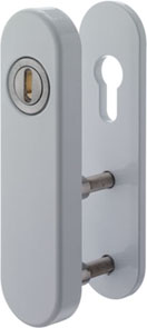 Ganzstahl-Spezialrosettenpaar mit Kernziehschutz weiß / passend für 8-13 mm Zylindervorstand