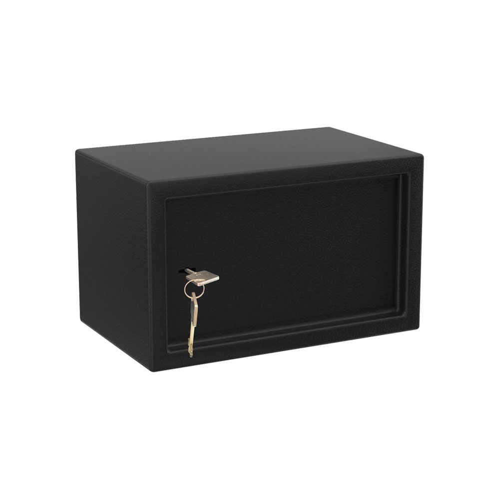 Standard Möbeltresor Nr. MT 200 mit 2 Doppelbart-Schlüssel / Stahl schwarz