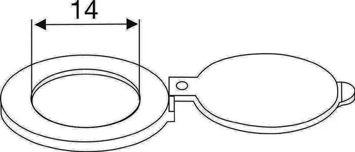 Türspionschließer passend zu 14 mm Türspion in verchromt / schwenkbar