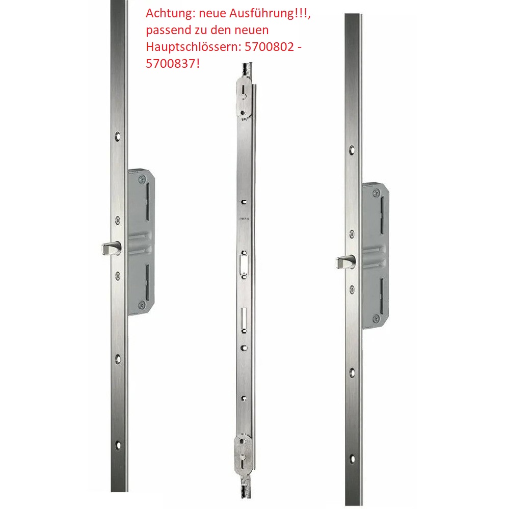 Stulpgarnitur für KFV-Reparaturverschluss RB1300SG Nr. RB1300 / Flachstulp 24 x 2,5 mm / Niro / 72mm