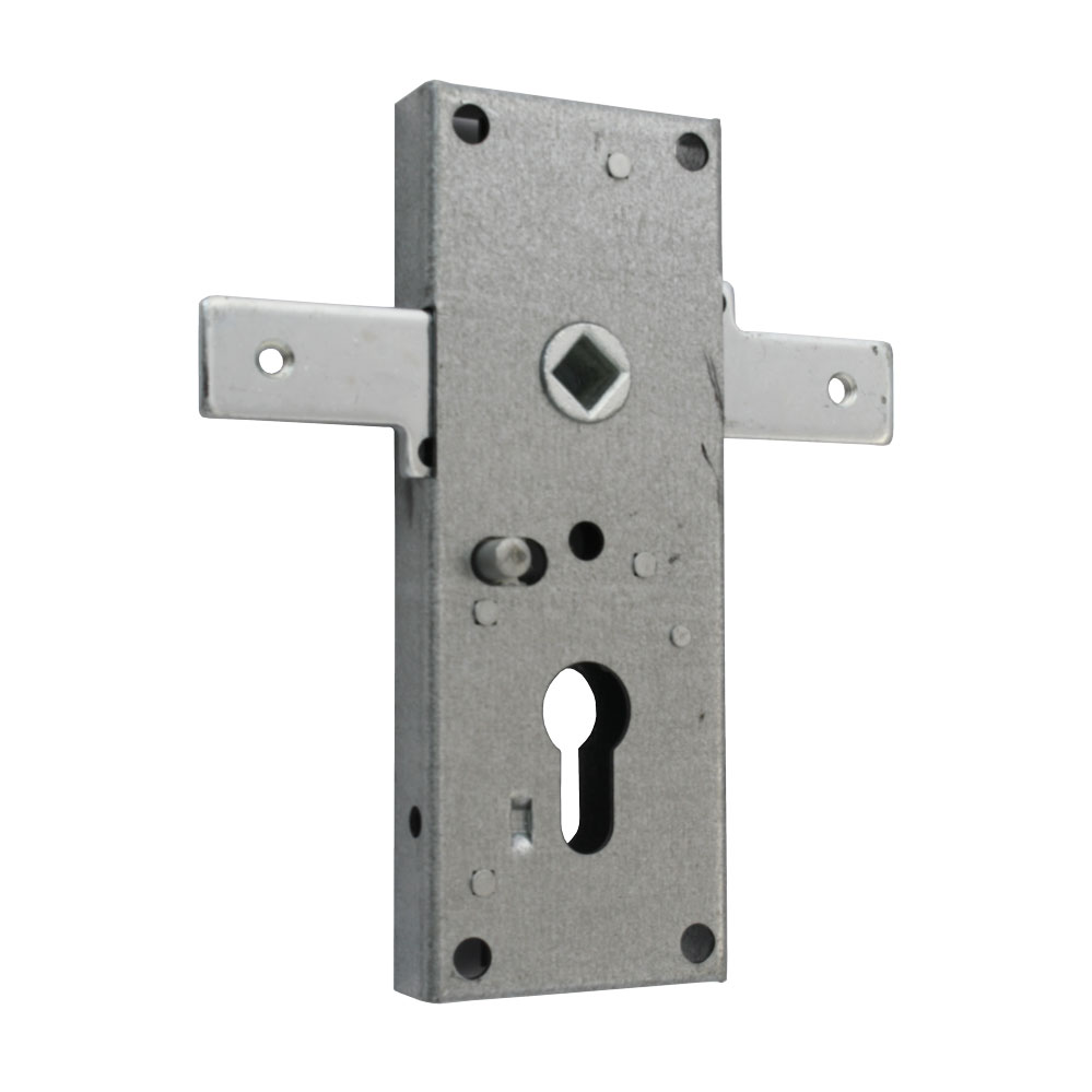 Garagentorschloss/ 159x59 mm / 60 mm Entfernung / Nr.: 1806/02 (seitlicher Ausschluss) / 9mm Nuss