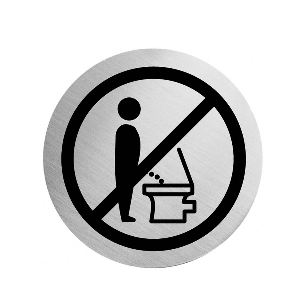 Selbstklebende Türschilder "Bitte setzen" Art.-Nr.: 7012 EDELSTAHL, 60 mm Durchmesser Selbstklebende Türschilder "Bitte setzen" Art.-Nr.: 7012 EDELSTAHL, 60 mm Durchmesser