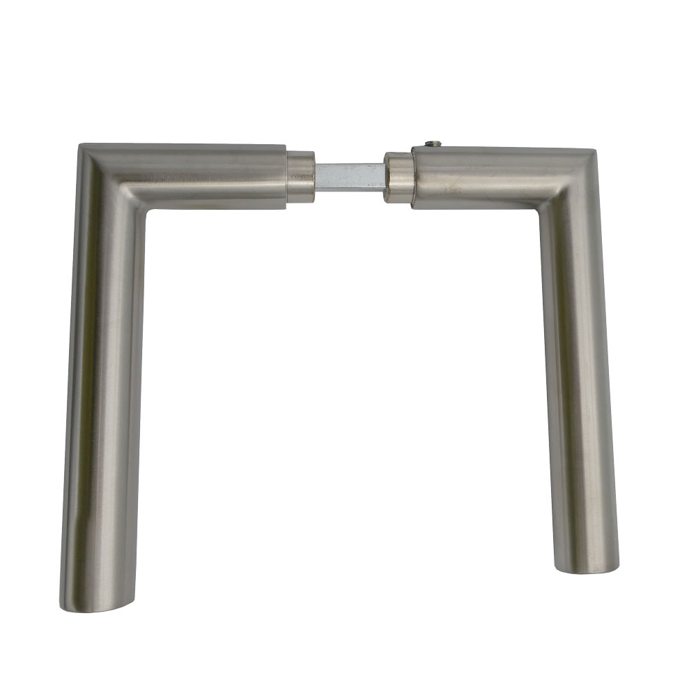 Drückerpaar / CL-Form / Edelstahl matt gebürstet Nr. 4500 / 8 mm Vierkant