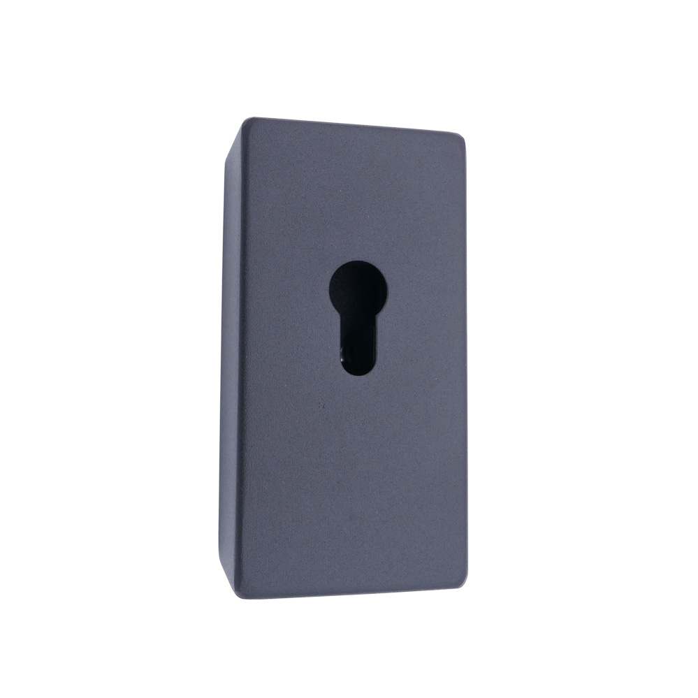 Schlüsseldepot vorger.für Profilhalbzylinder Abm.: 138 x 70 x 48 mm / Stahl schwarz lackiert Schlüsseldepot vorger.für Profilhalbzylinder Abm.: 138 x 70 x 48 mm / Stahl schwarz lackiert
