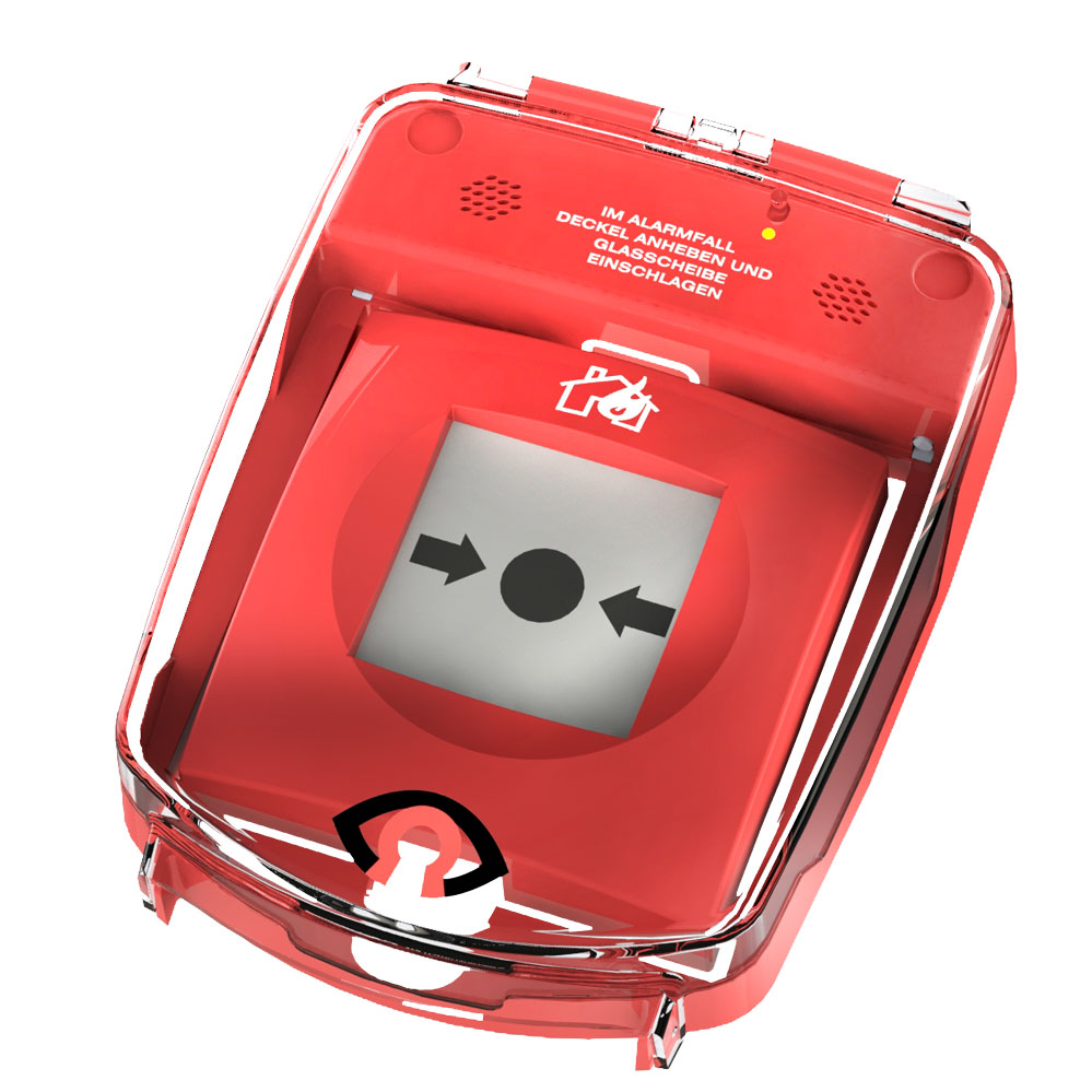 e -Cover / rot / ohne Alarm / große Ausführung für Handmelder bis 138 x 138 mm / SONDERNETTOPREIS