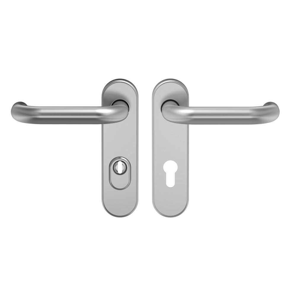 FH-Sicherheitskurzschilddrückergarnitur/ ES1 / F1 NR. 76430 / 9 mm Vierkant / mit KZS 10-15 mm FH-Sicherheitskurzschilddrückergarnitur/ ES1 / F1 NR. 76430 / 9 mm Vierkant / mit KZS 10-15 mm