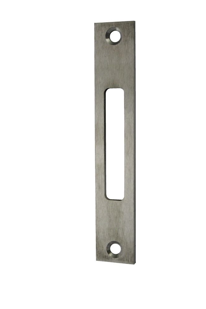 Flachschließbleche für Alu-Profile aus Edelstahl 140 x 24 x 3 mm, Edelstahl, mit 2 Anschraublöcher