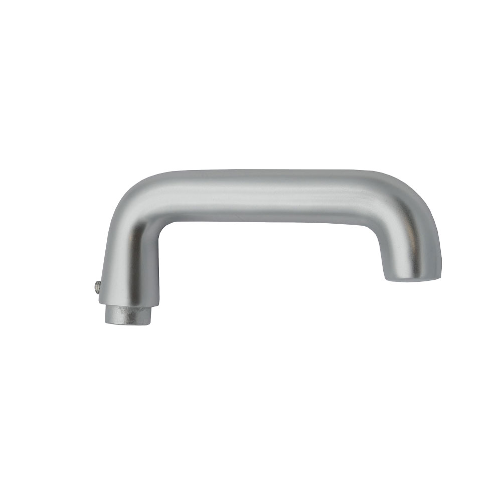 Drückerlochteil / U-Form / F1-eloxiert Nr. 4710L / 9 mm Vierkantloch