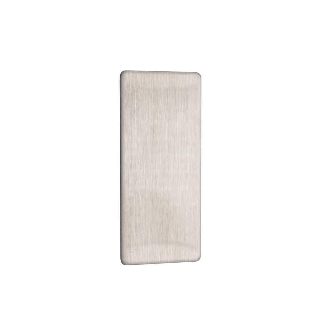 Kleberosette / eckige Ausführung / blind Nr. 450 / Edelstahl / 2 mm stark