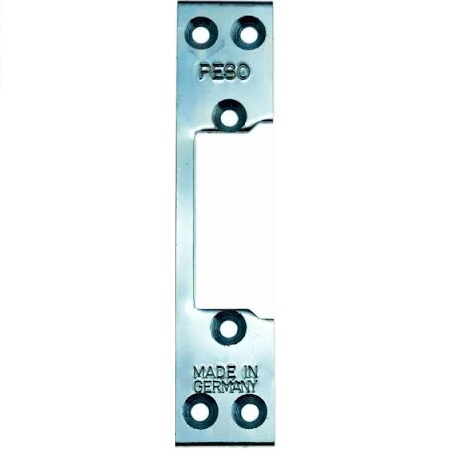 Schließblech Edelstahl (24 x 110 mm) / Modell PESO Nr.: ET-300 SB passend für Türöffner mit LA: 52 mm