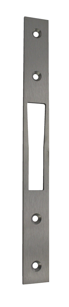 Schließblech für Schwenk- u. Hakenriegelschlösser konisch zulaufend / 240 x 24 mm / EDELSTAHL