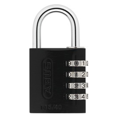 ABUS Aluminium-Zahlenschloss mit 4-stelligem Code Nr. 145/40-S schwarz