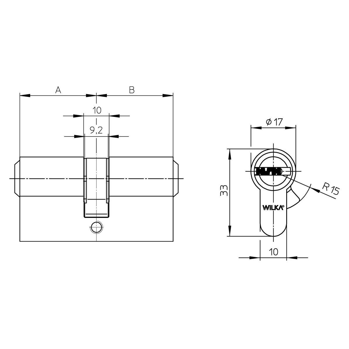 Profilzylinder mit Bohrmulden / mit N+G Nr. PR300, Länge: 30/40 mm / GS- SONDERNETTOPREIS