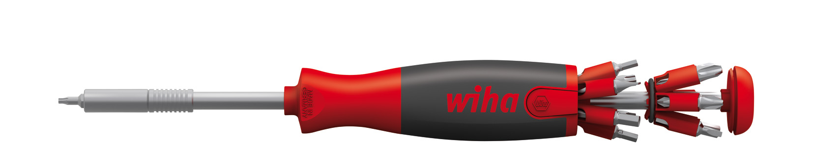 Wiha-Schraubendreher mit Bit Magazin LiftUp 26one gemischt mit 13 Doppelbits in Blister