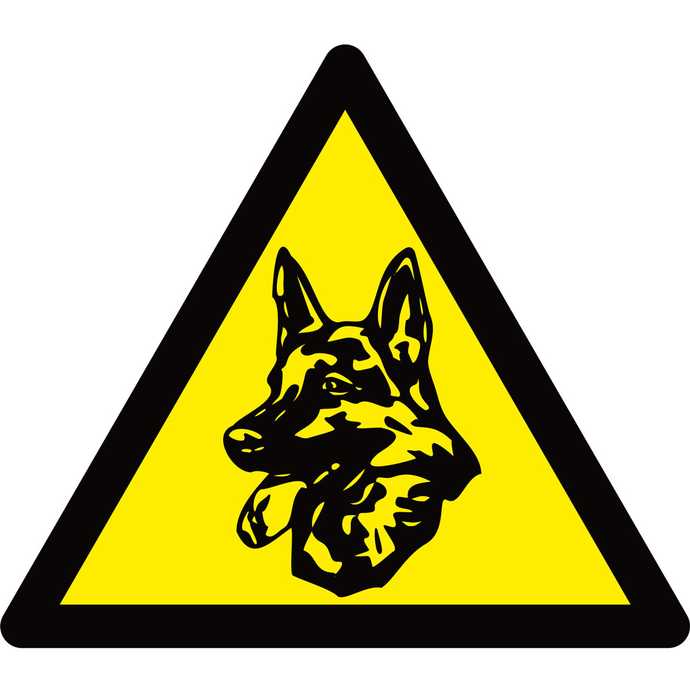 Warnaufkleber "Wachhund" 1 Set = 3 Stück