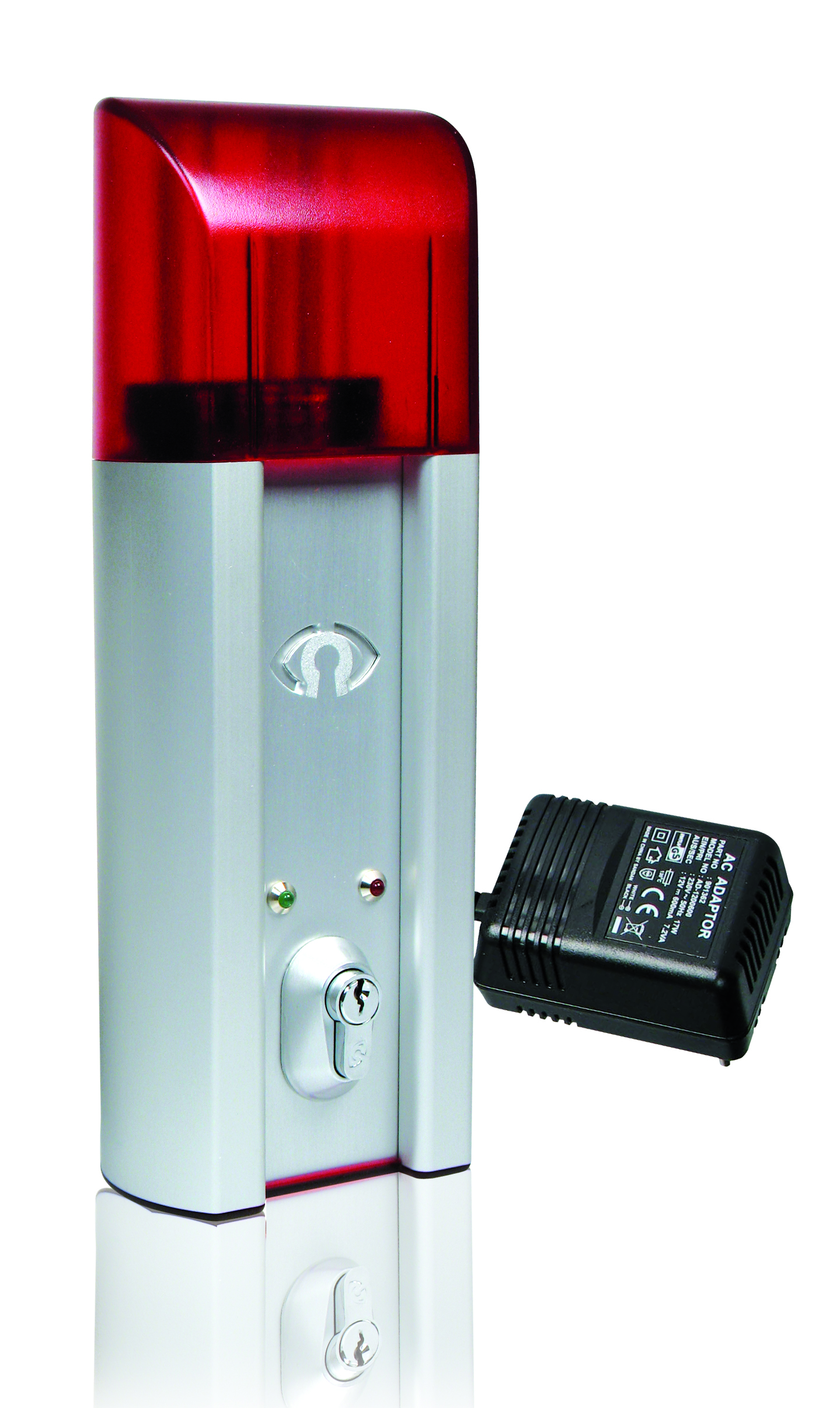 Tagalarm / inkl. 2 Schlüssel / mit eingebautem PHZ inkl. Steckernetzteil / Aluminium eloxiert