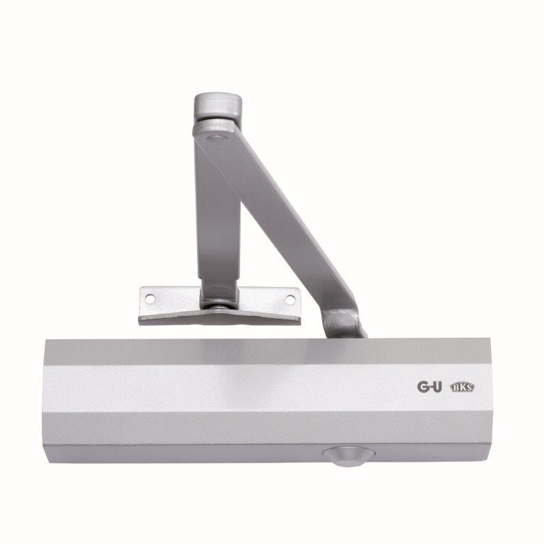 G-U-Türschließer mit Gestänge Nr. OTS 430 silber/ Größe EN 2-5 / silberf./ 1250mm max. Flügelbreite G-U-Türschließer mit Gestänge Nr. OTS 430 silber/ Größe EN 2-5 / silberf./ 1250mm max. Flügelbreite