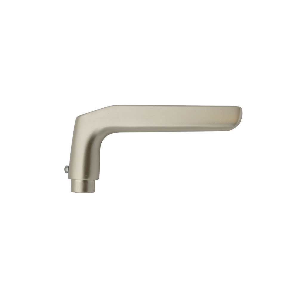Drückerlochteil / gerade Form / F2-eloxiert Nr. 4100L / 8 mm Vierkantloch