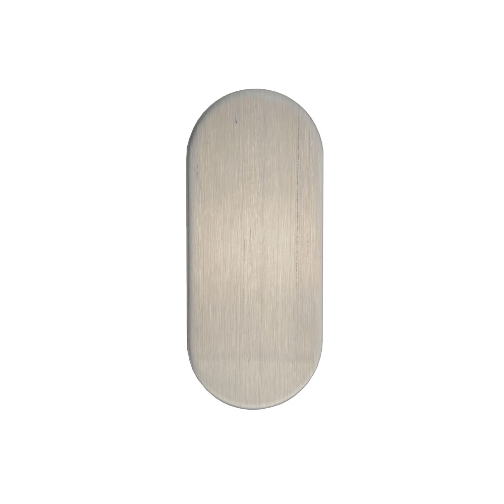 Kleberosette / ovale Ausführung / blind Nr. 450 / Edelstahl / 2 mm stark