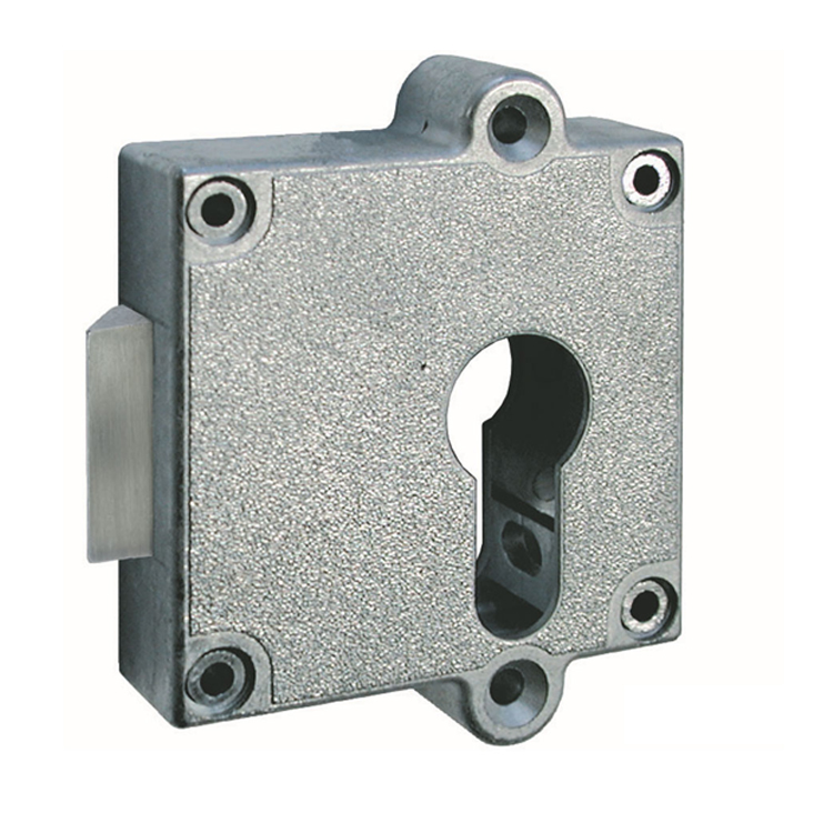 Aufliegendes Möbel-Fallenschloss / PZ-gelocht Dornmaß 40 mm / Nr. 7409 40202 / DLS