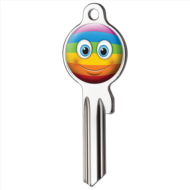 Universal-Schlüsselrohling "Smiley Keys" Nr. U-21D8 "Bunt"
