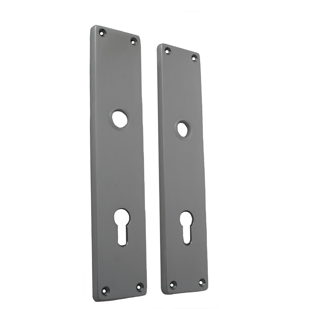 Gegossene HTR.-Langschilder 250 x 53 mm Nr. 250/53HL/ PZ-gelocht / 92 mm / F1-elox.